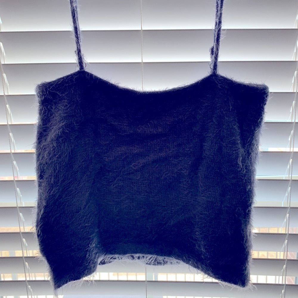 Forever21 fuzzy purple y2k tank top